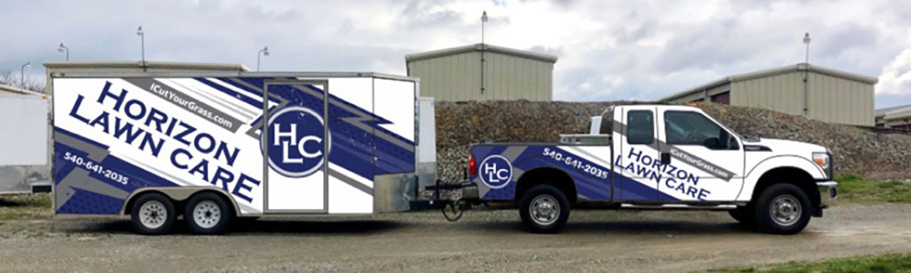 Horizon Lawn Care HLC truck Blacksburg